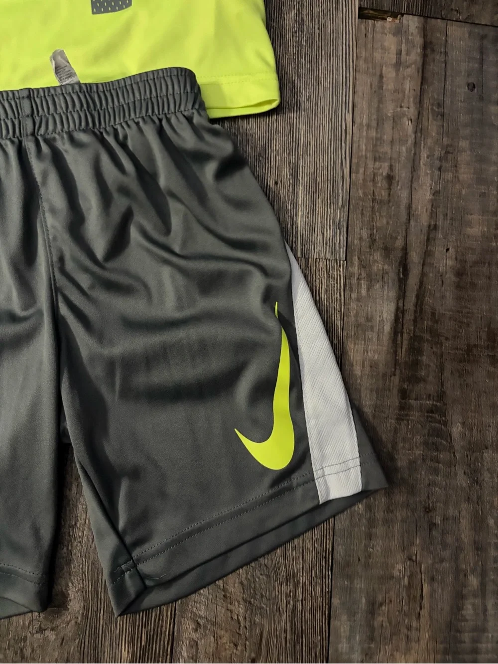 Nike Neon Yellow Performance Tank Top with Gray Graphic